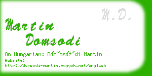 martin domsodi business card